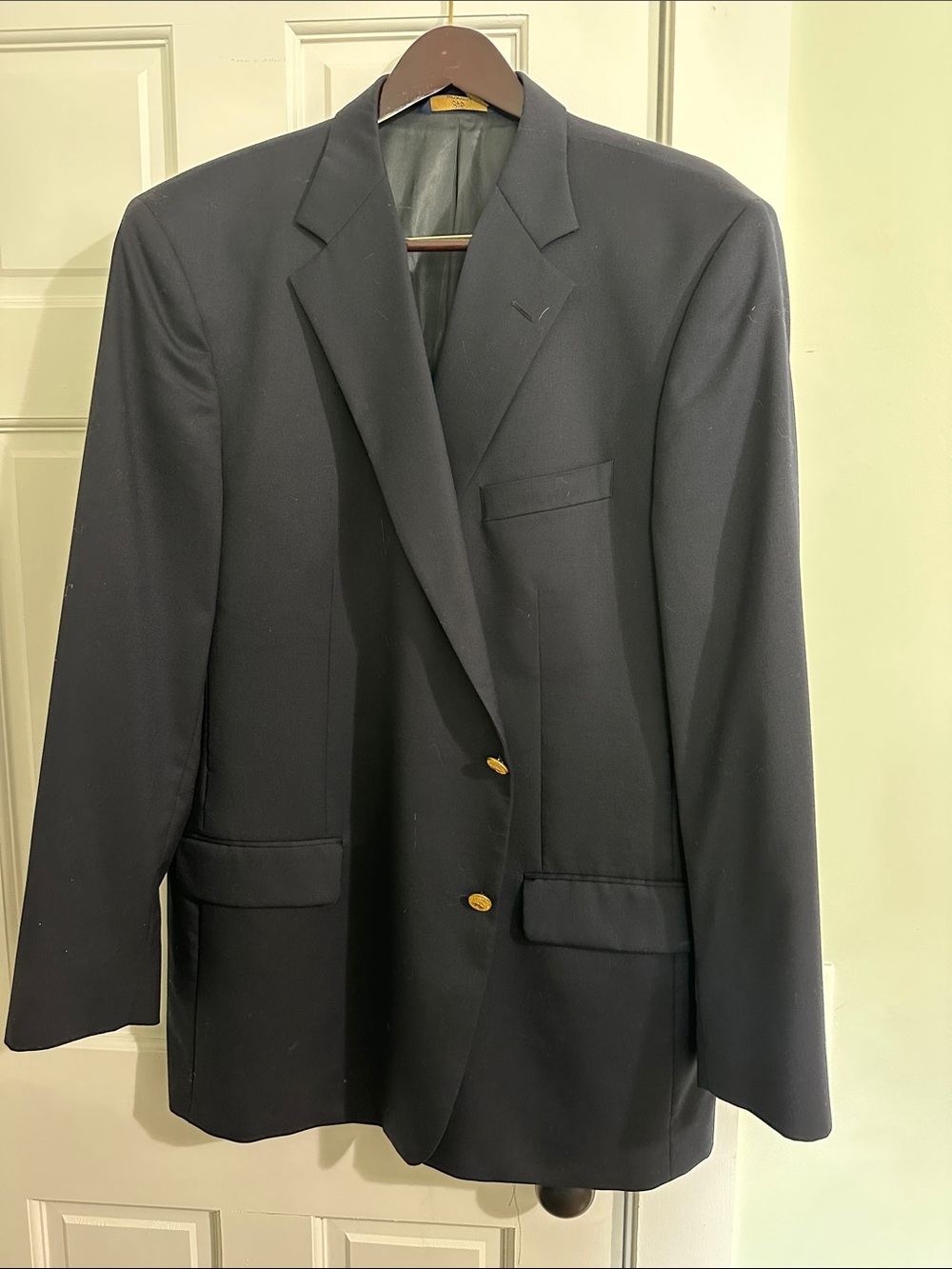 Classic Men's Navy Two-Button Blazer